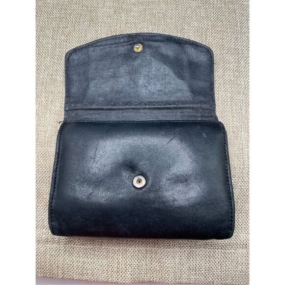 Vintage Channel Black Leather Wallet Women’s Unisex Good Condition Read Details - Picture 6 of 16
